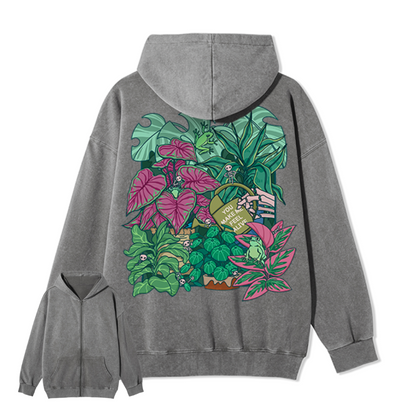 You Make Me Feel Alive  Back-printed Washed Hoodie