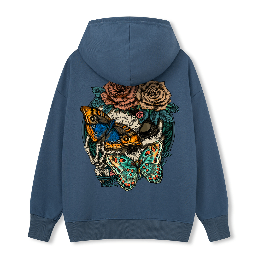 Floral Skull Hoodie