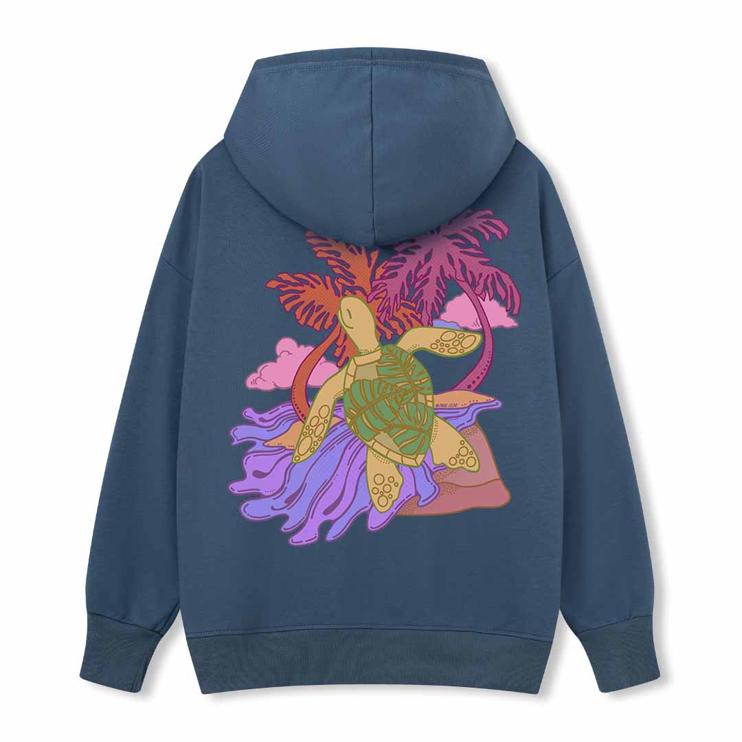 Hawaiian Green Sea Turtle Back-printed Hoodie