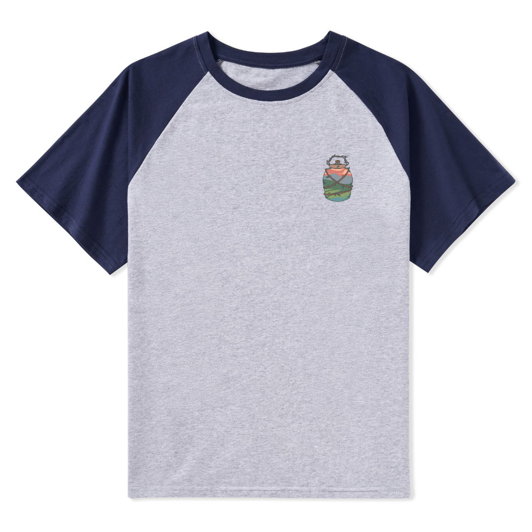 Go And Discover Raglan Short Sleeve Top