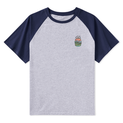 Go And Discover Raglan Short Sleeve Top