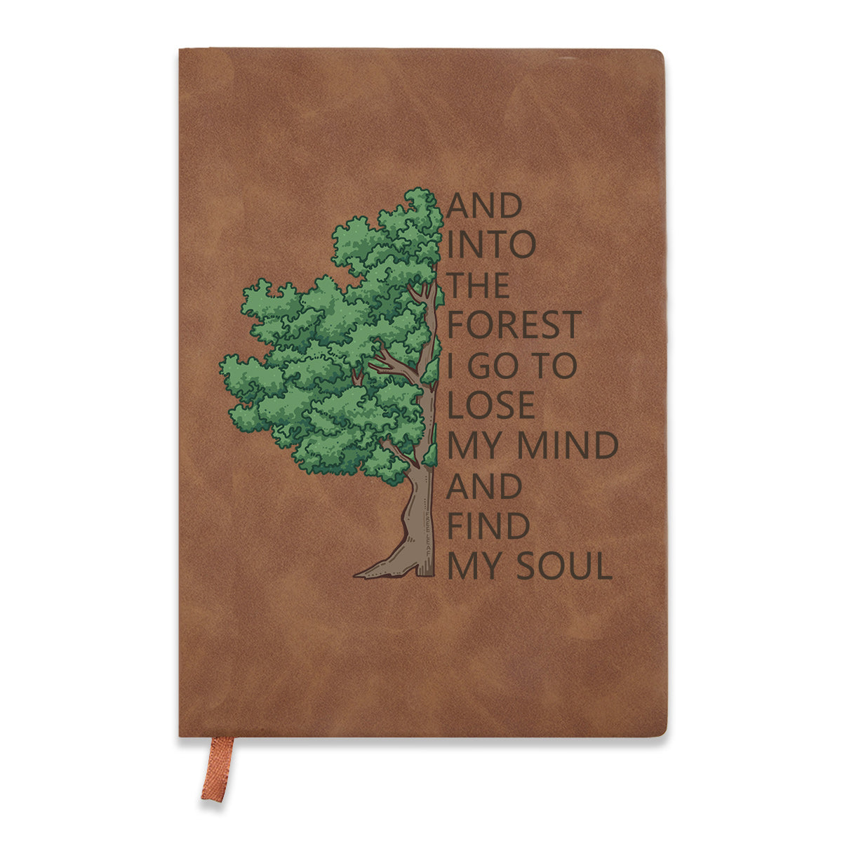 Freeleaf Into Forest And Find My Soul Vintage Leather Journal Notebook