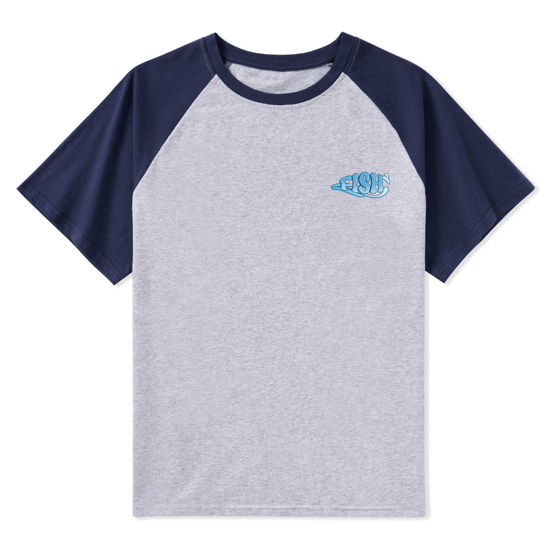 Born To Fish Raglan Short Sleeve Top