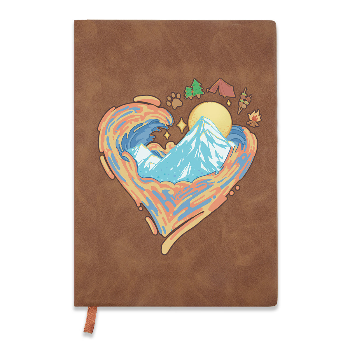 Freeleaf Heart of Wilderness Camping Vintage Leather Journal Notebook