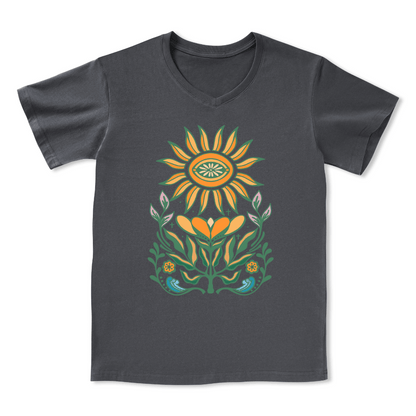 Sunflower Front-printed V-neck Tee