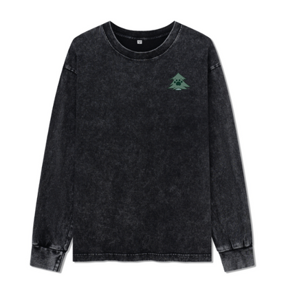 Hiking & Dogs Adventure Washed Long Sleeve Top