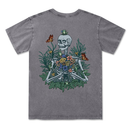 Freeleaf Rebirth in Bloom Unisex Nature Inspired Washed Tee