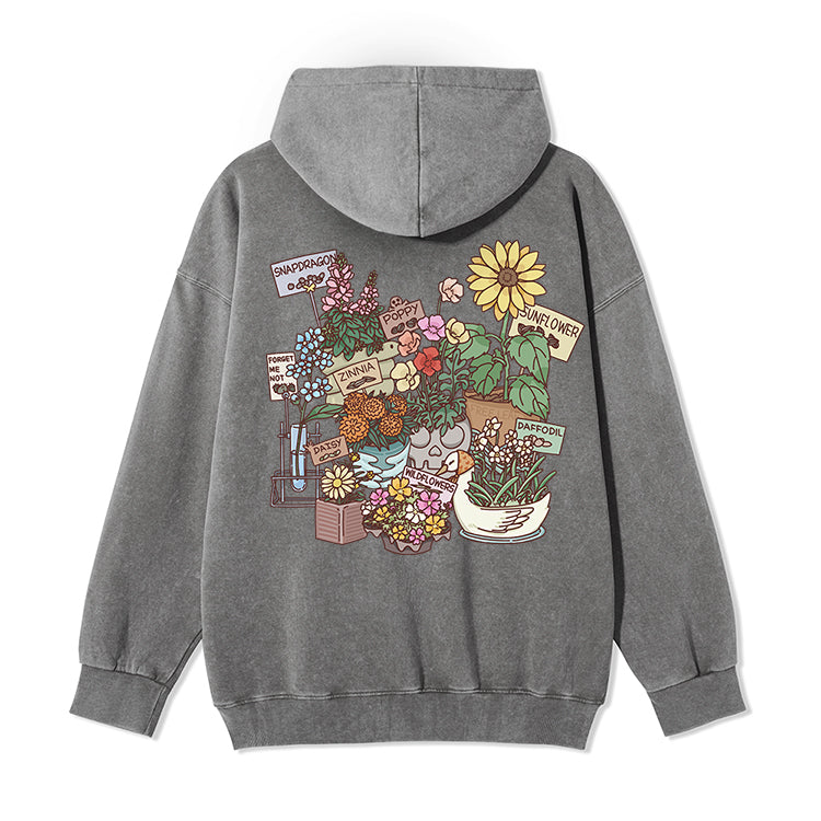 Freeleaf Flourishing Garden Nature Inspired Unisex Fleece Full-Zip Hoodie