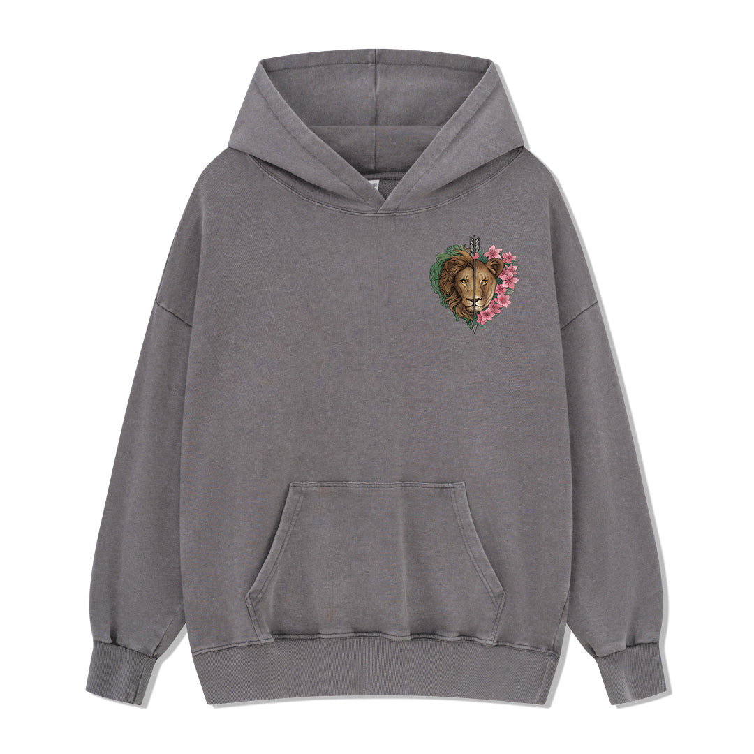 Freeleaf Wild at Heart Love Untamed Unisex Back-printed Hoodie