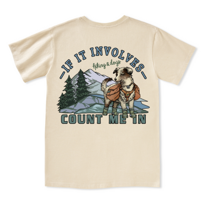 Hiking & Dogs Adventure V-neck Tee