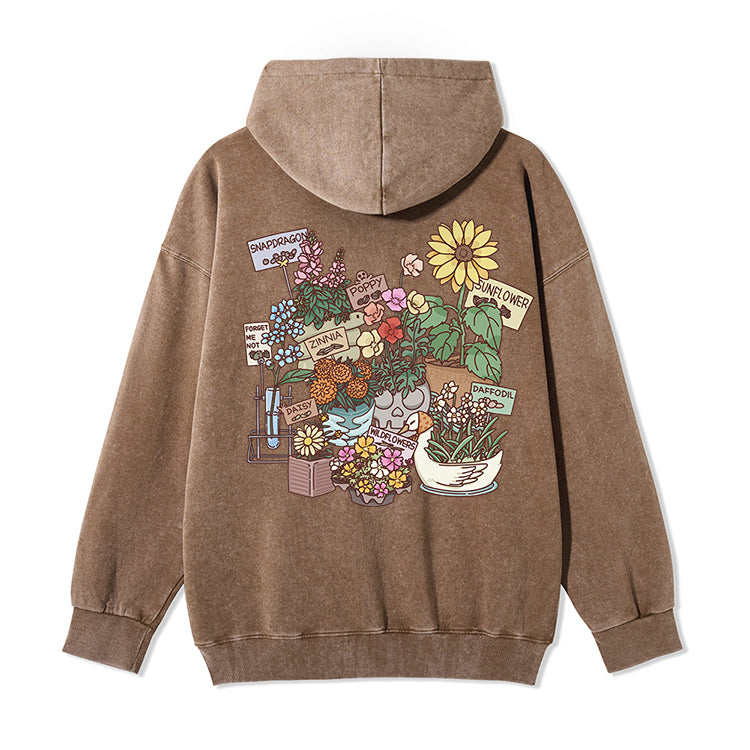 Freeleaf Flourishing Garden Nature Inspired Unisex Fleece Full-Zip Hoodie