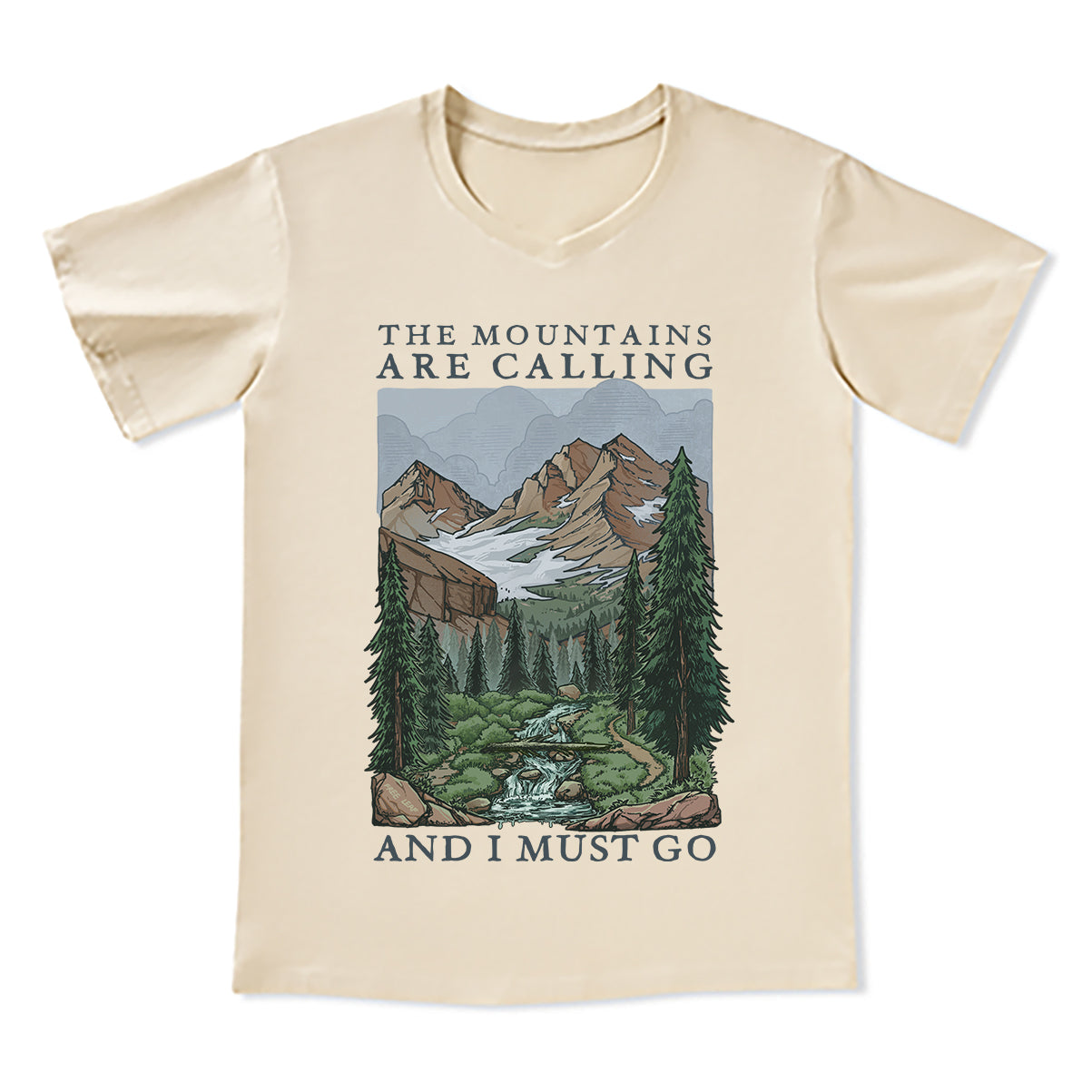 Freeleaf The Mountains Are Calling Unisex V-neck Tee
