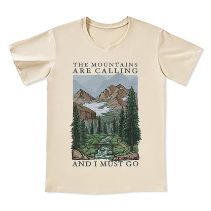Freeleaf The Mountains Are Calling Unisex V-neck Tee