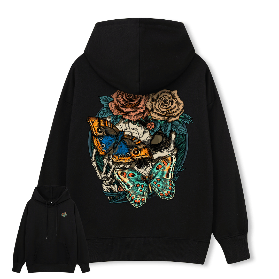Floral Skull Hoodie
