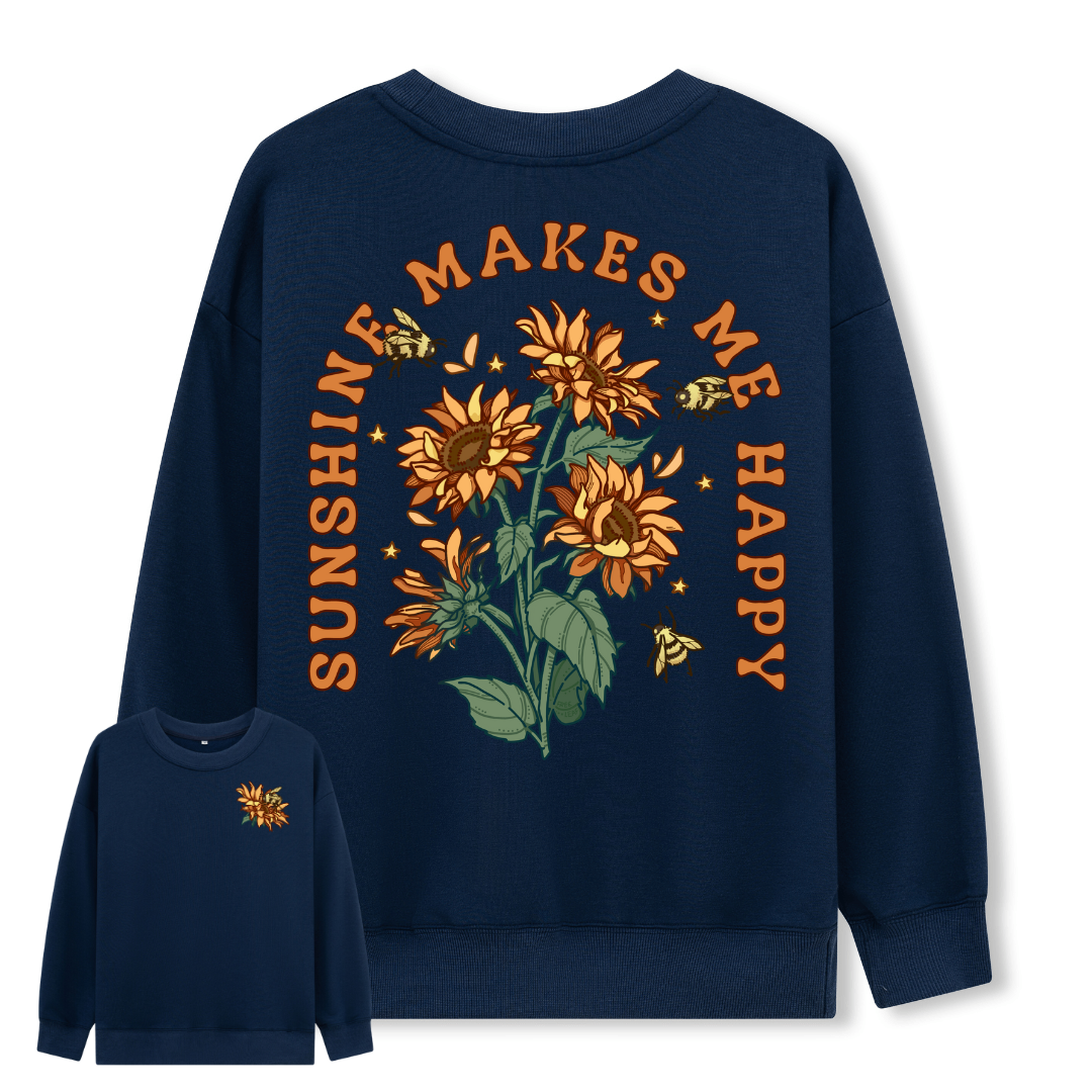 Freeleaf Sunshine Makes Me Happy Unisex Sweatshirt