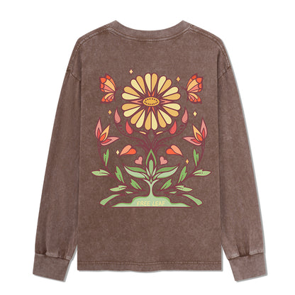 Freeleaf Elf Viligis Unisex Nature Inspired Washed Long Sleeve Top