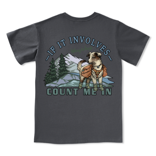 Hiking & Dogs Adventure V-neck Tee