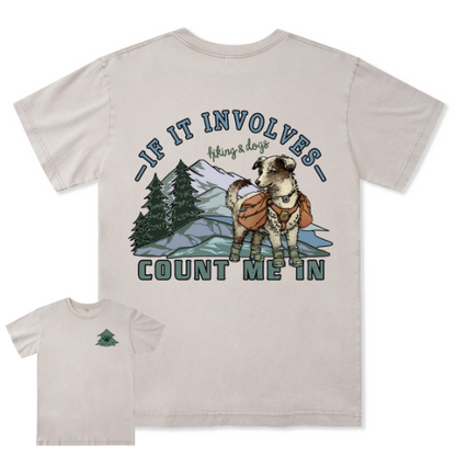Hiking & Dogs Adventure Washed Tee