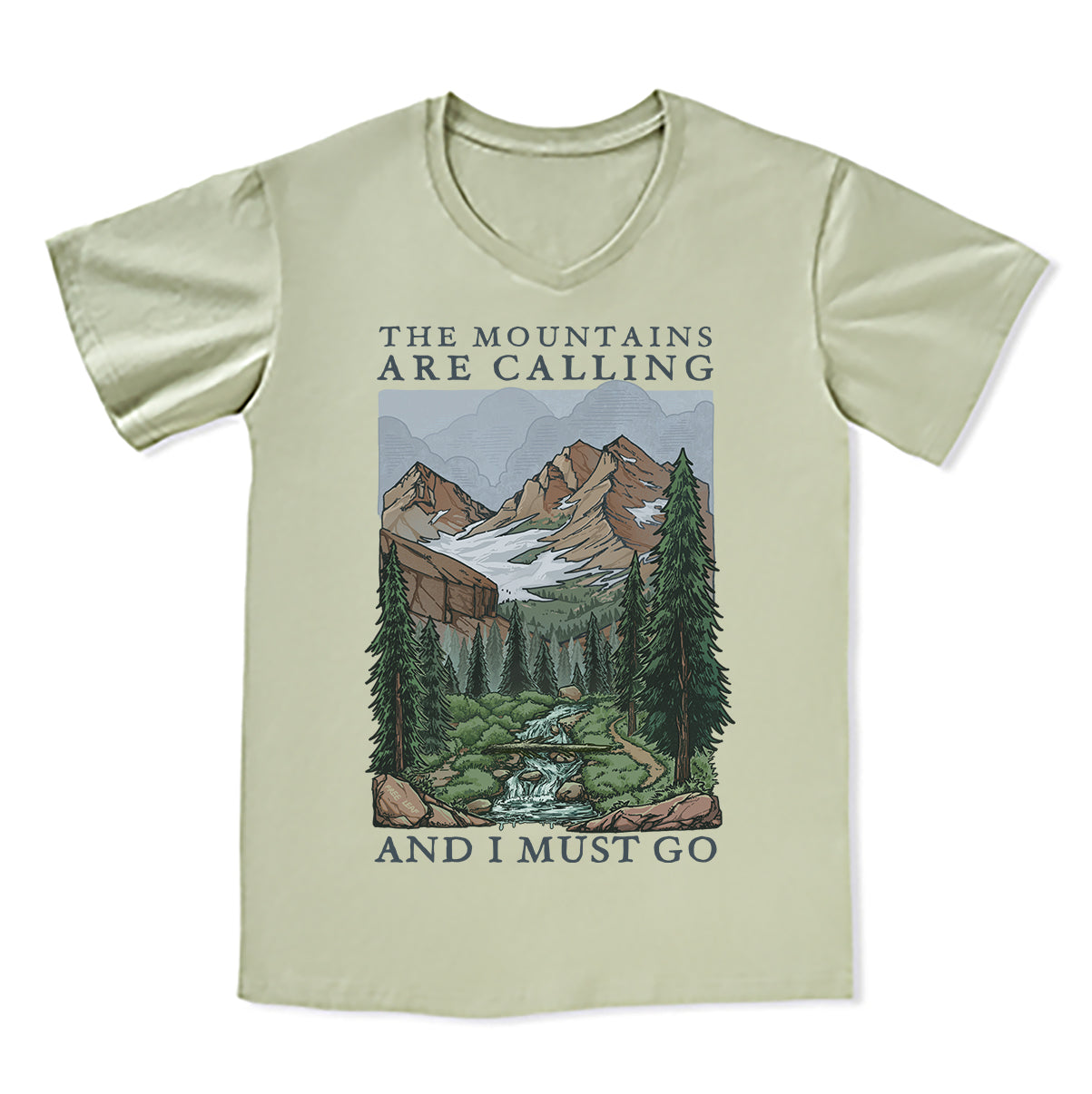 Freeleaf The Mountains Are Calling Unisex V-neck Tee
