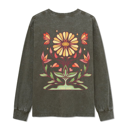 Freeleaf Elf Viligis Unisex Nature Inspired Washed Long Sleeve Top
