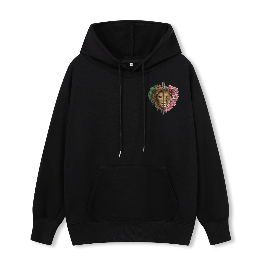 Freeleaf Wild at Heart Love Untamed Unisex Back-printed Hoodie