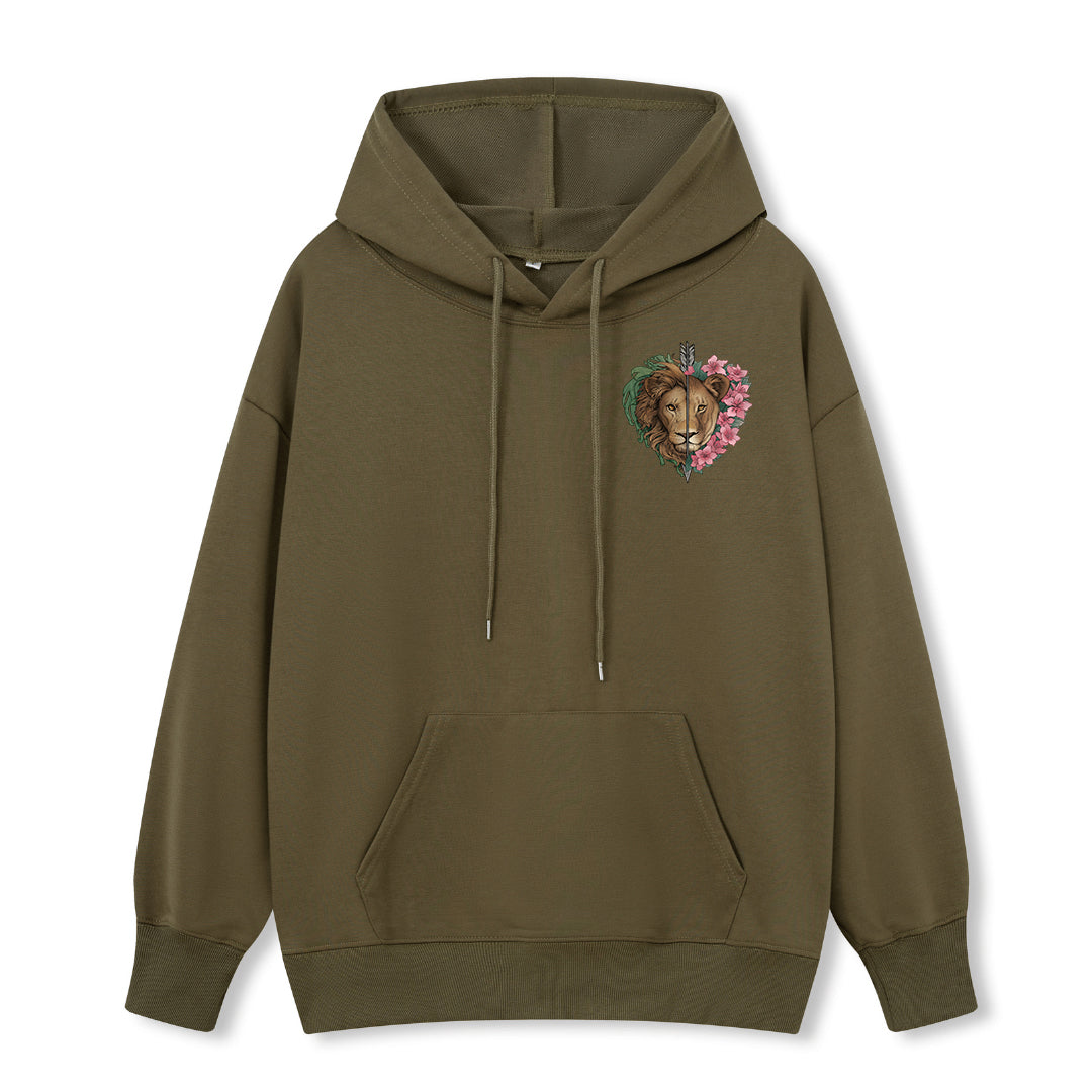 Freeleaf Wild at Heart Love Untamed Unisex Back-printed Hoodie