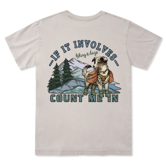 Hiking & Dogs Adventure Washed Tee