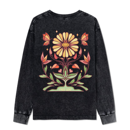 Freeleaf Elf Viligis Unisex Nature Inspired Washed Long Sleeve Top