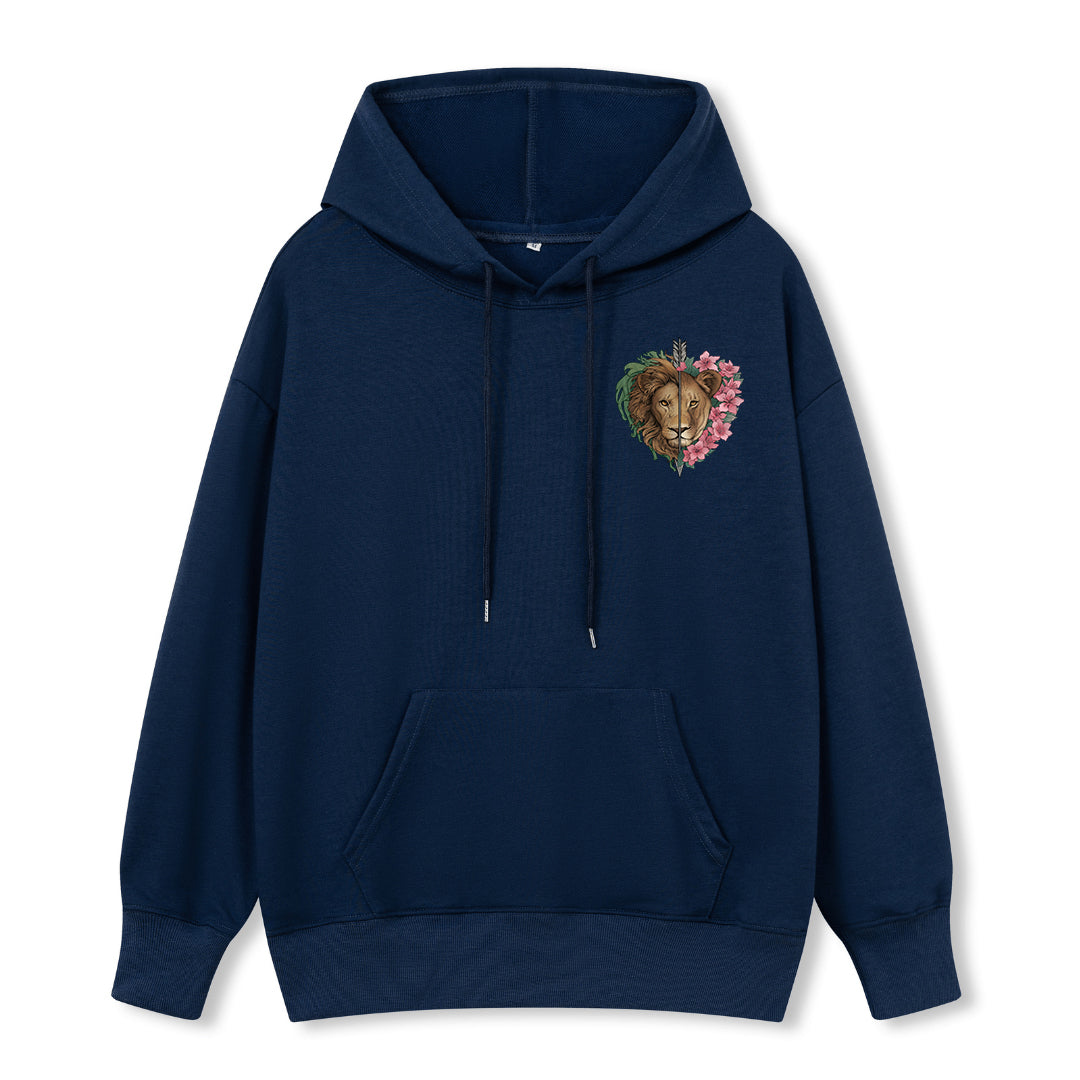 Freeleaf Wild at Heart Love Untamed Unisex Back-printed Hoodie