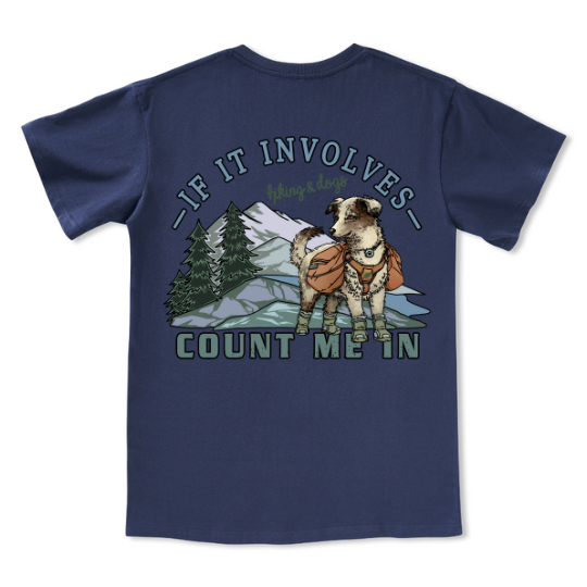 Hiking & Dogs Adventure V-neck Tee