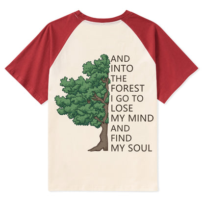 Freeleaf Into Forest And Find My Soul Unisex Raglan Sleeve Top