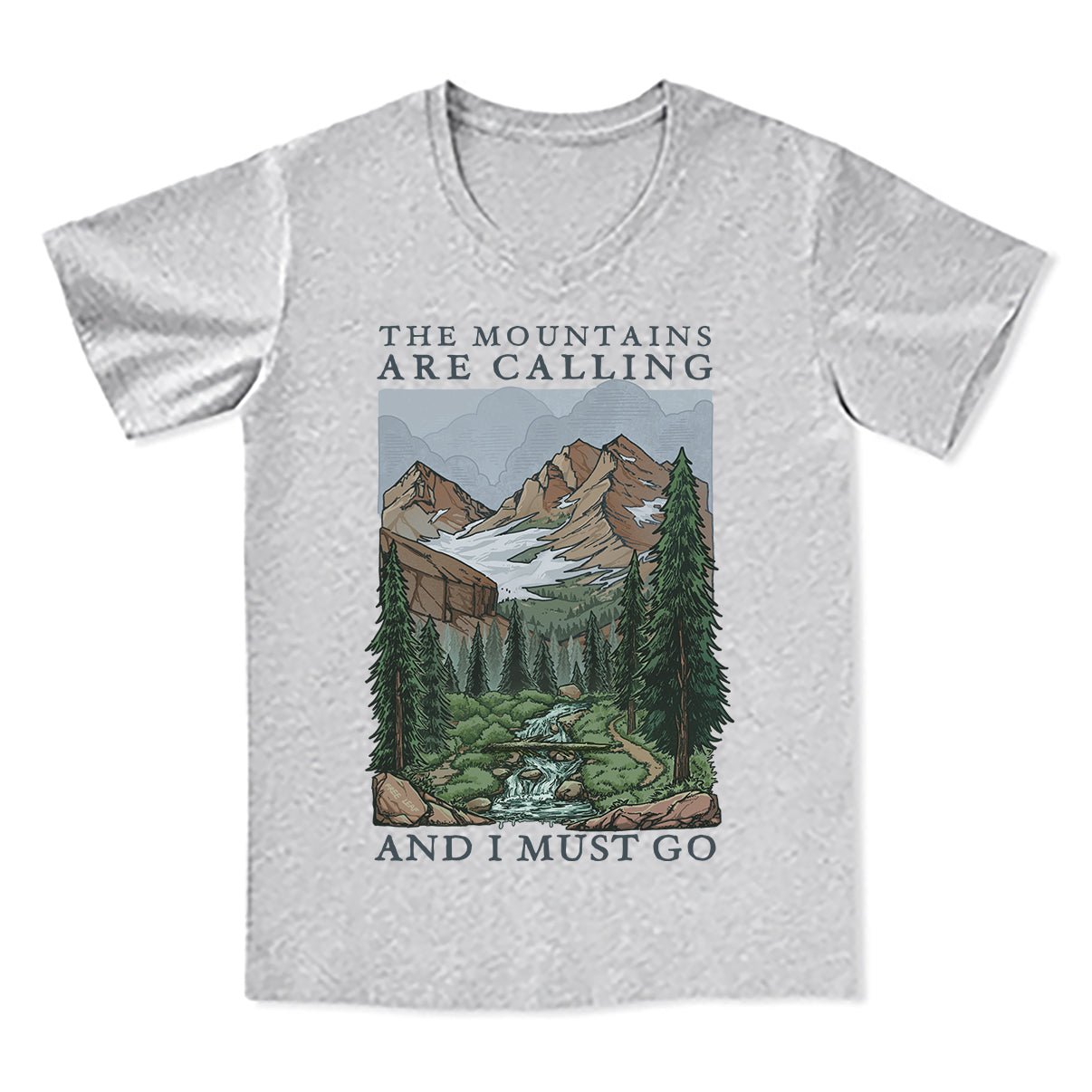 Freeleaf The Mountains Are Calling Unisex V-neck Tee