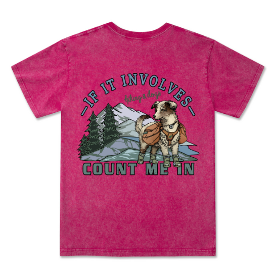 Hiking & Dogs Adventure Washed Tee