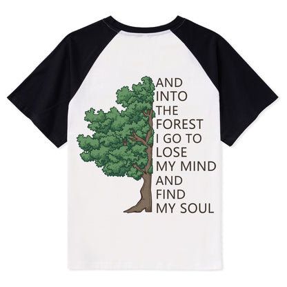 Freeleaf Into Forest And Find My Soul Unisex Raglan Sleeve Top