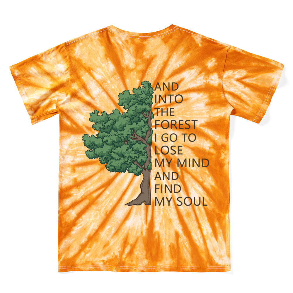 Freeleaf Into Forest And Find My Soul Swirl Tie Dye Tee