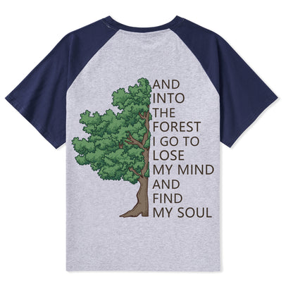 Freeleaf Into Forest And Find My Soul Unisex Raglan Sleeve Top