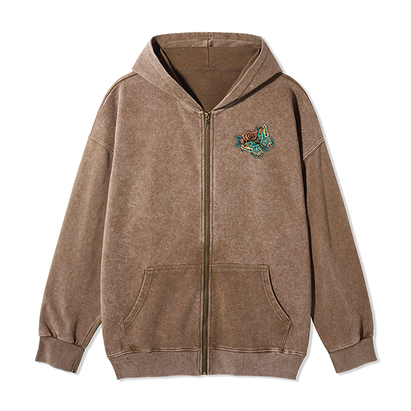 freeleaf-floral-skull-unisex-fleece-full-zip-hoodie