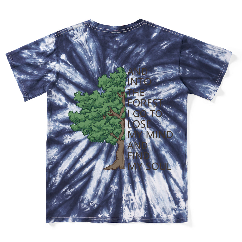 Freeleaf Into Forest And Find My Soul Swirl Tie Dye Tee