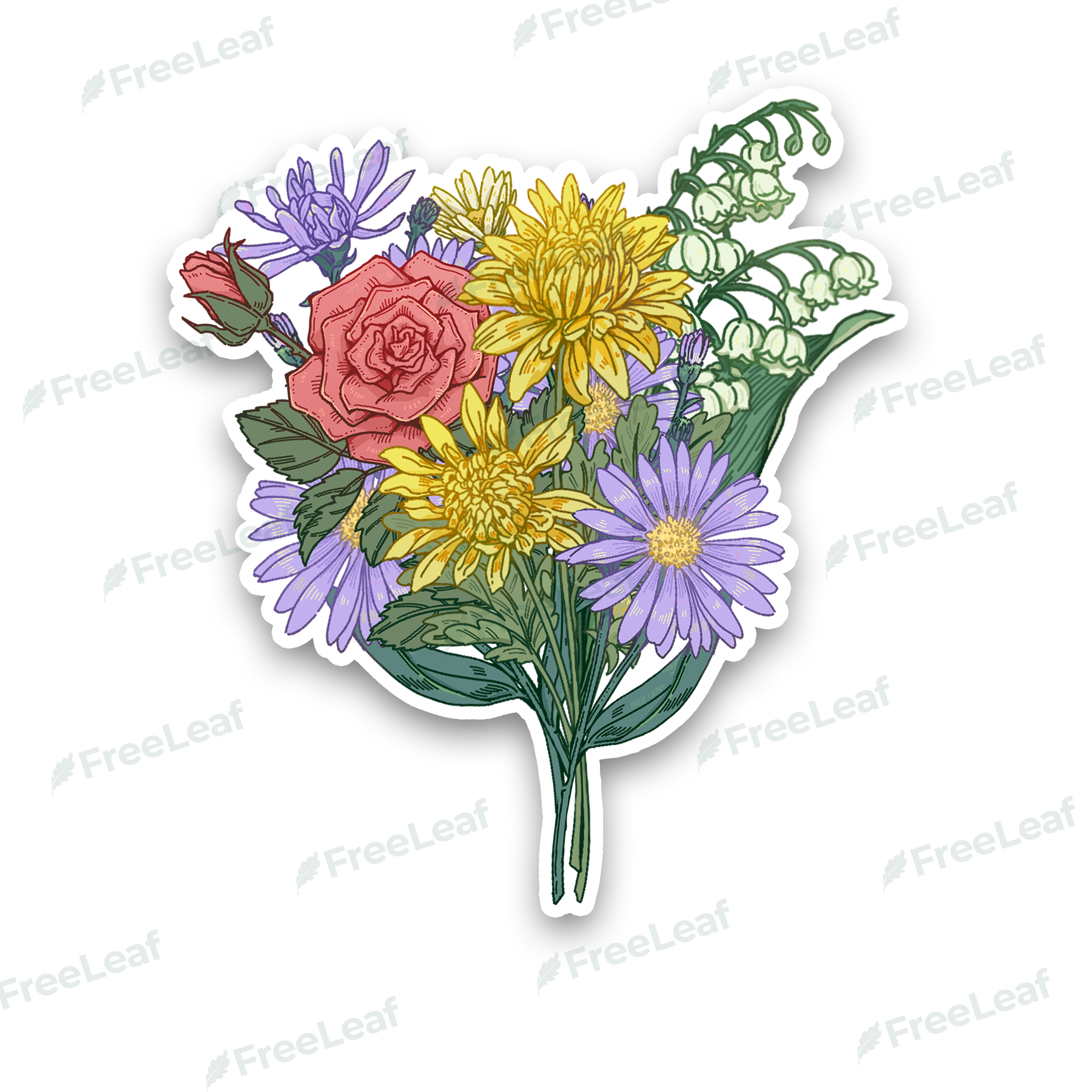 Symphony of Flowers Sticker