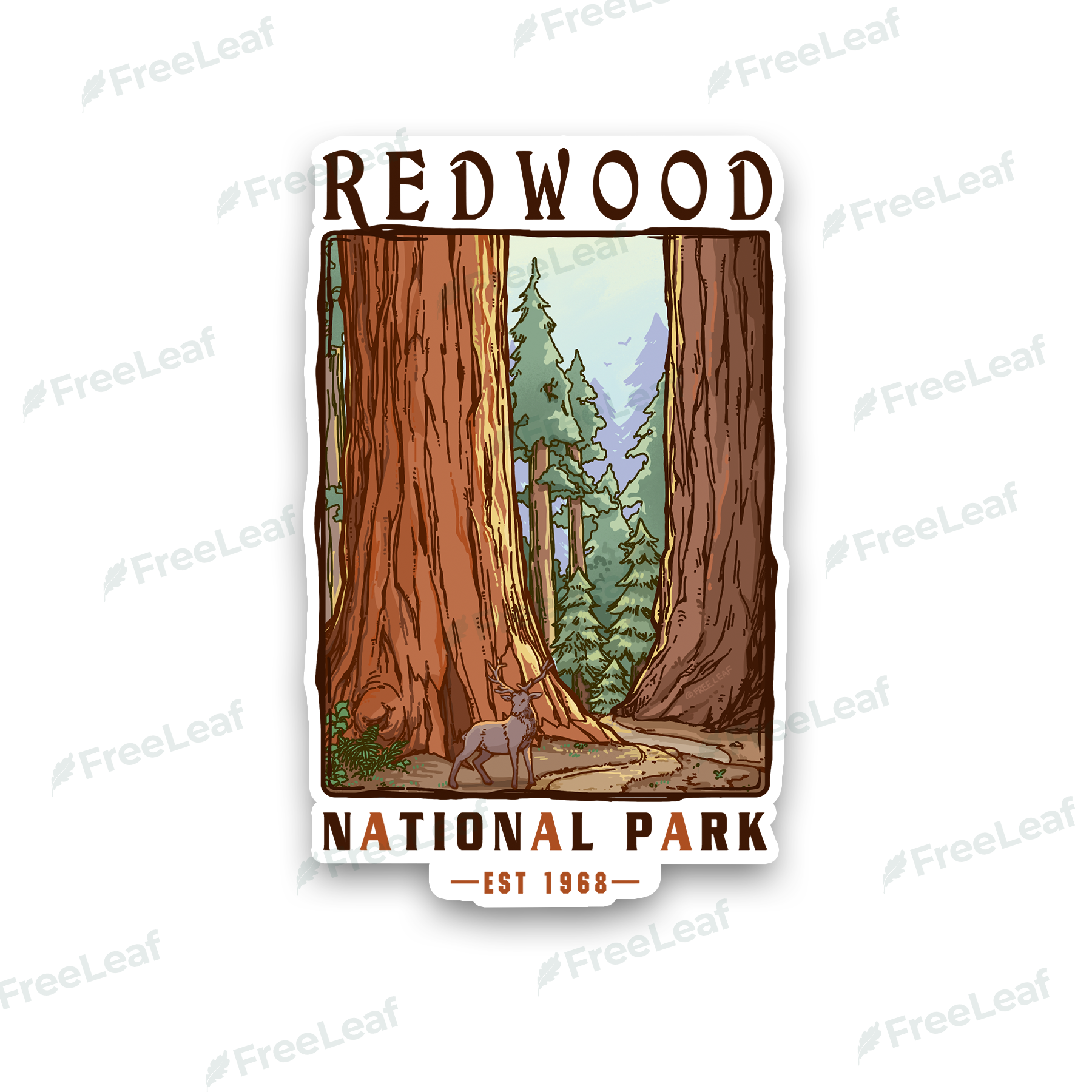 Redwood National Park Sticker
