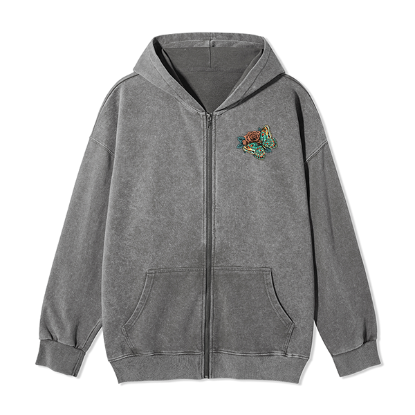 freeleaf-floral-skull-unisex-fleece-full-zip-hoodie