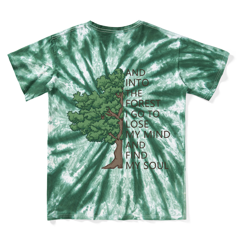 Freeleaf Into Forest And Find My Soul Swirl Tie Dye Tee