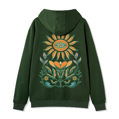 freeleaf-sunflower-back-printed-unisex-nature-inspired-fleece-full-zip-hoodie