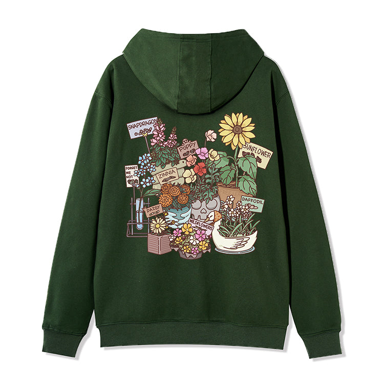 Freeleaf Flourishing Garden Nature Inspired Unisex Fleece Full-Zip Hoodie