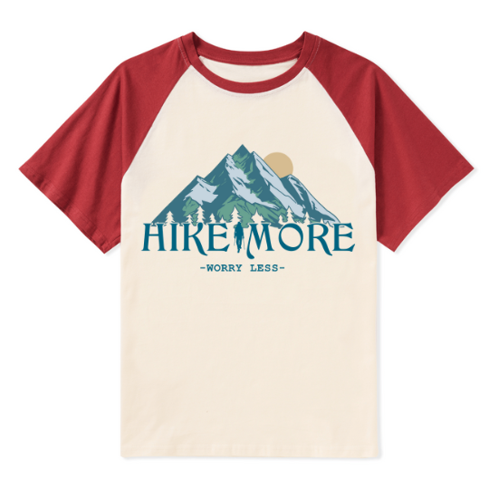 Hike More Front-printed Raglan Short Sleeve Top