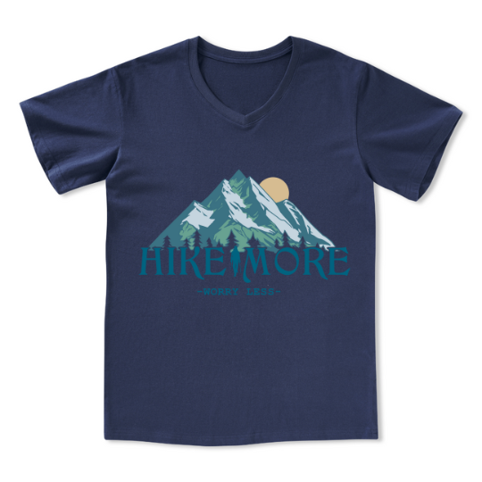 Hike More Front-printed V-neck Tee