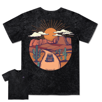 Go Hiking With Music Washed Tee