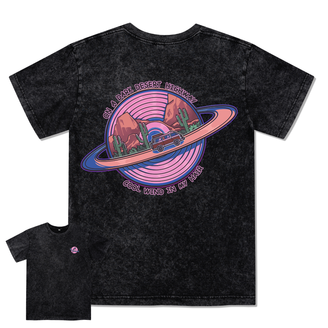 On A Dark Desert Highway Washed Tee