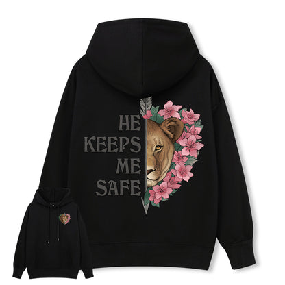 Freeleaf Wild at Heart Love Untamed Unisex Back-printed Hoodie