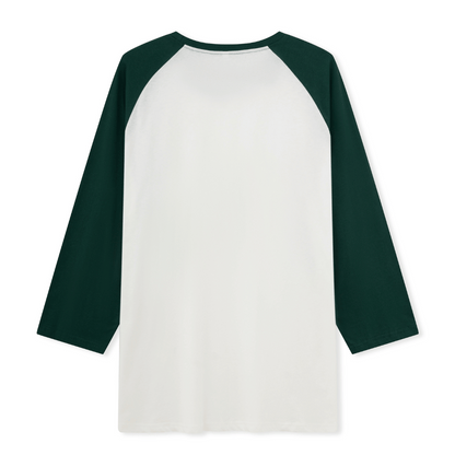 Santa Claus Surfing Front-printed Raglan Long Sleeve Top